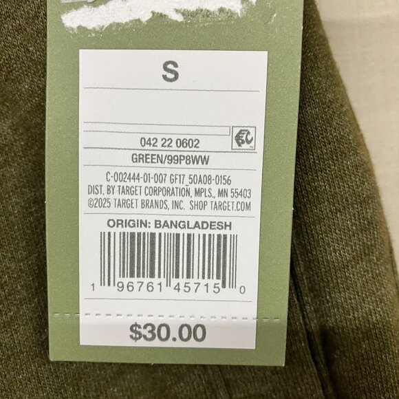 Goodfellow & Co Men's Small Green Heavyweight Fleece Jogger Pants Elastic Waist - Picture 8 of 13